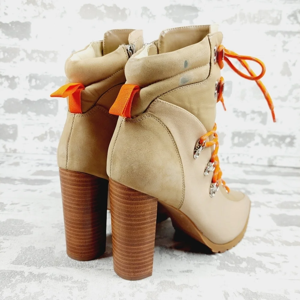 NEW Steve Madden Kare Lace-Up Boot In Sand O151 - Picture 7 of 12